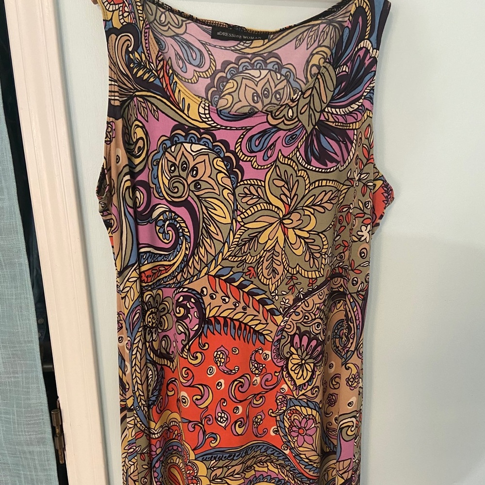 Knee length paisley dress